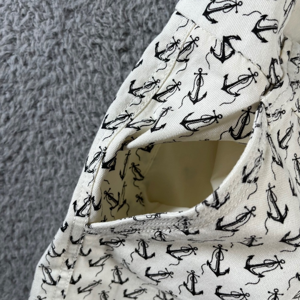 J.Crew Factory Women Ivory Anchor Print City Fit Cotton Shorts Size 0 NWT - Picture 11 of 11